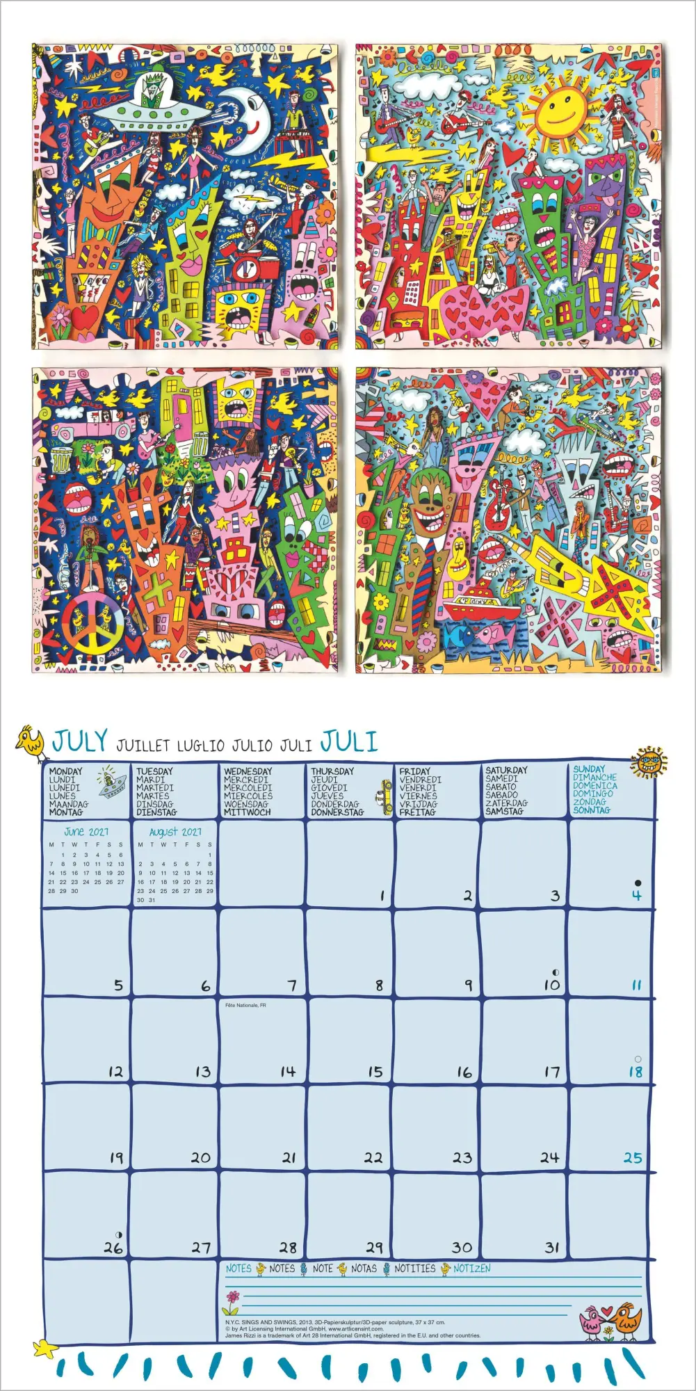 Bild: 4069095013896 | James Rizzi 2027 | Neumann Verlage GmbH &amp; Co KG | Kalender | 14 S.