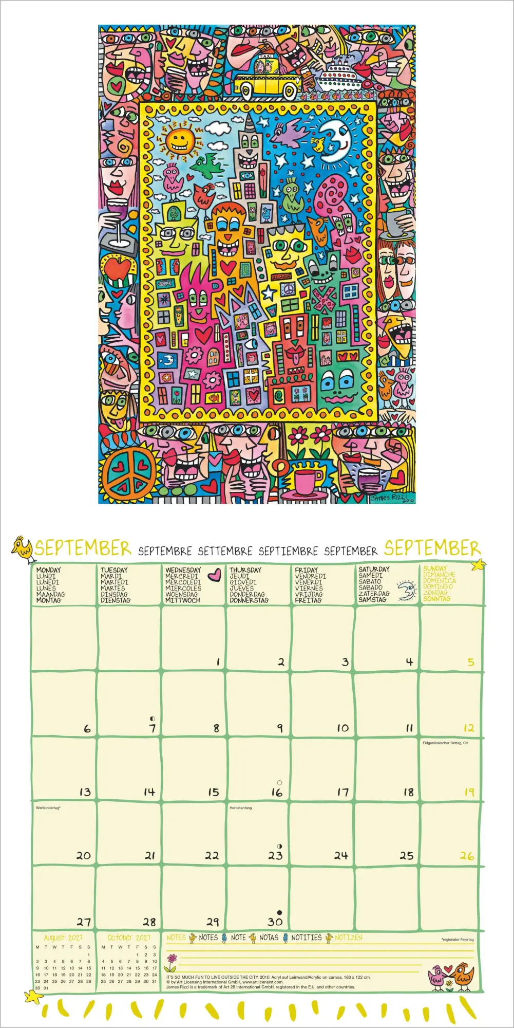 Bild: 4069095013896 | James Rizzi 2027 | Neumann Verlage GmbH &amp; Co KG | Kalender | 14 S.