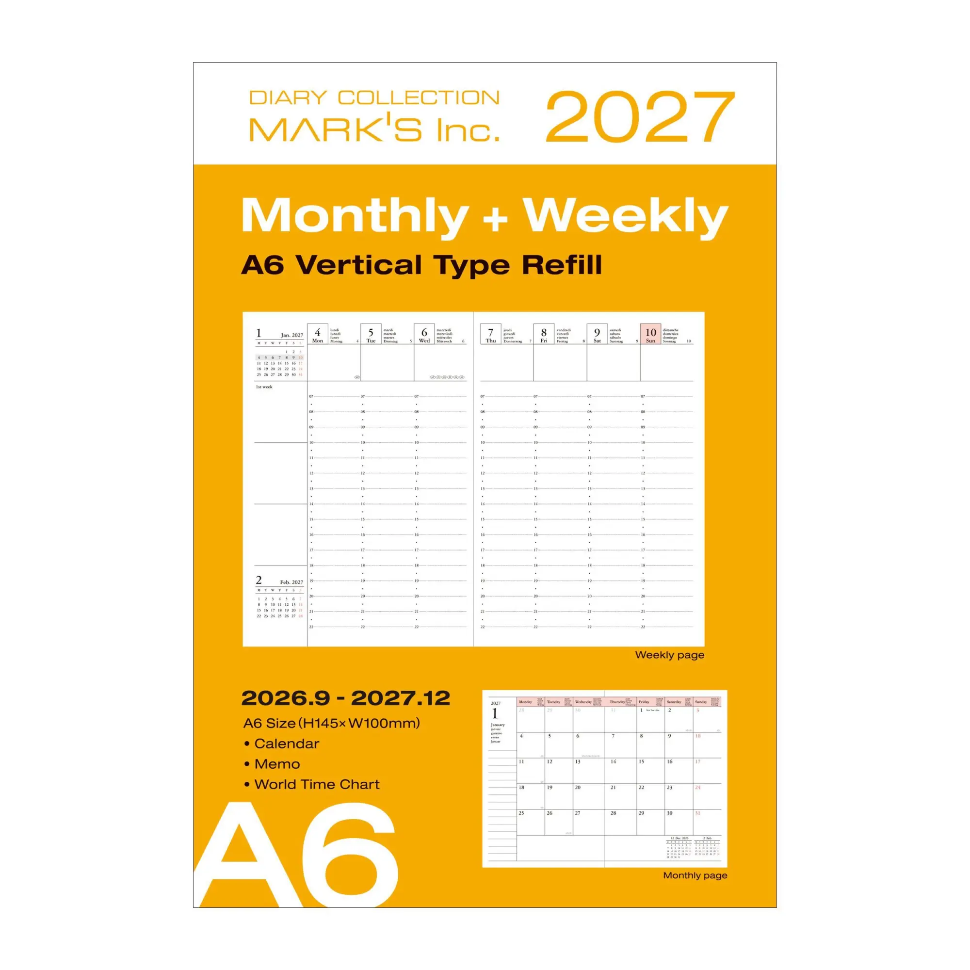 Cover: 4550045163896 | Refill // 2026/27 Diary A6 | MARK'S Inc. | Buch | Englisch | 2026