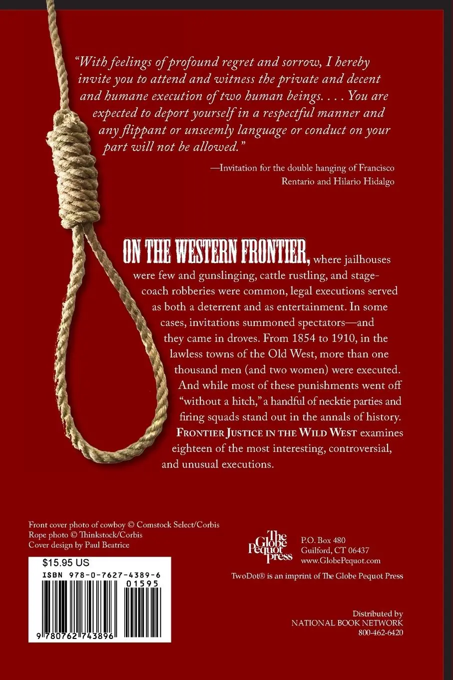 Rückseite: 9780762743896 | Frontier Justice in the Wild West | R. Michael Wilson | Taschenbuch
