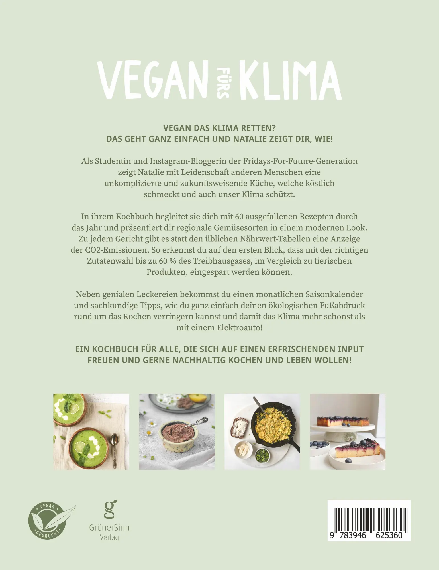 Rückseite: 9783864103896 | Vegan fürs Klima | Einfach nachhaltig kochen und genießen | Reichelt