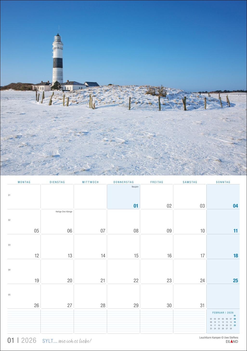 Bild: 9783964023896 | Sylt ... wie ich es liebe Kalender 2026 | Eiland | Kalender | 13 S.
