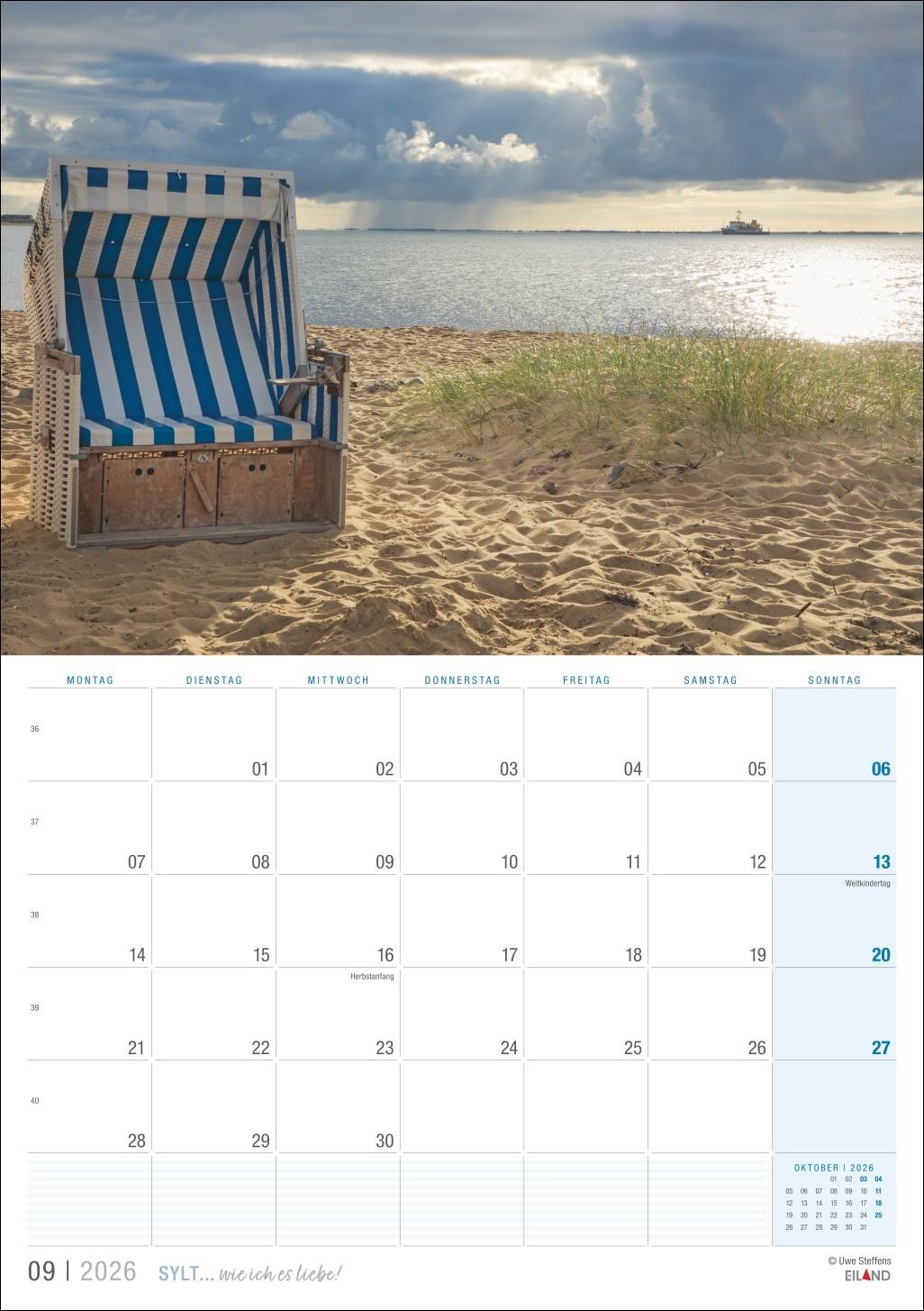 Bild: 9783964023896 | Sylt ... wie ich es liebe Kalender 2026 | Eiland | Kalender | 13 S.