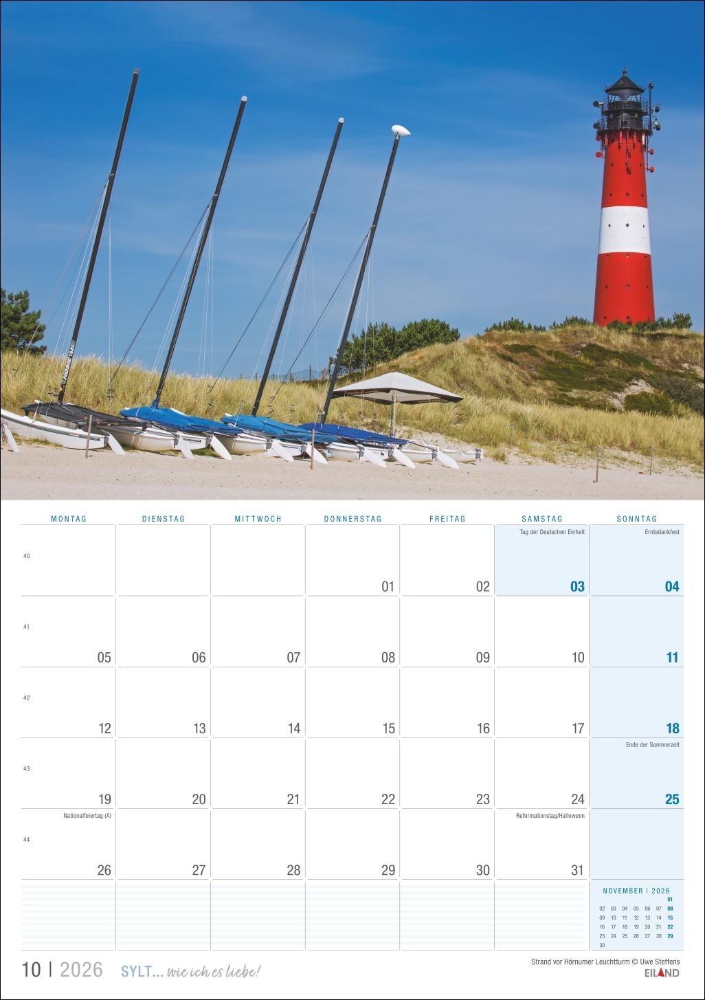 Bild: 9783964023896 | Sylt ... wie ich es liebe Kalender 2026 | Eiland | Kalender | 13 S.