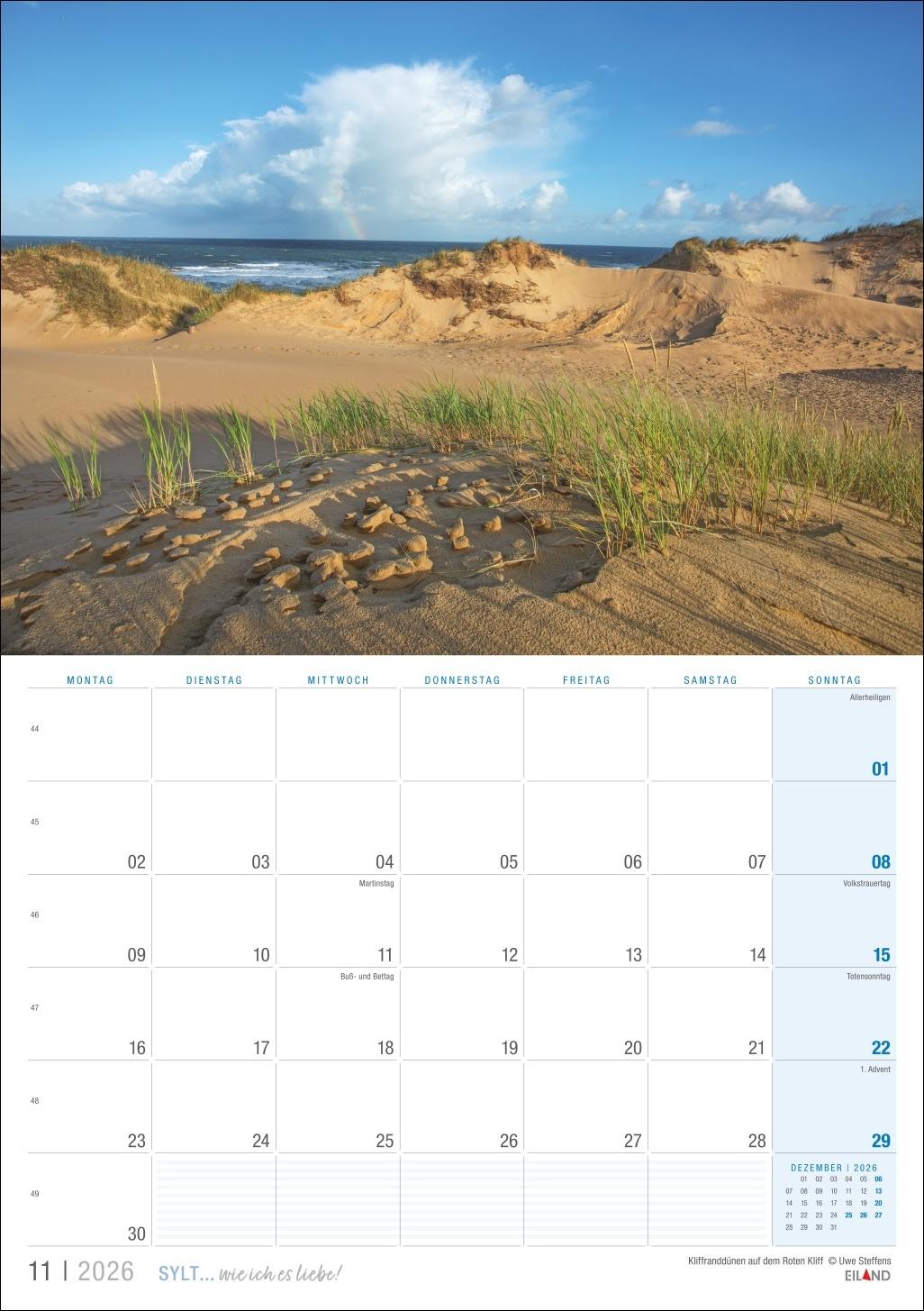Bild: 9783964023896 | Sylt ... wie ich es liebe Kalender 2026 | Eiland | Kalender | 13 S.