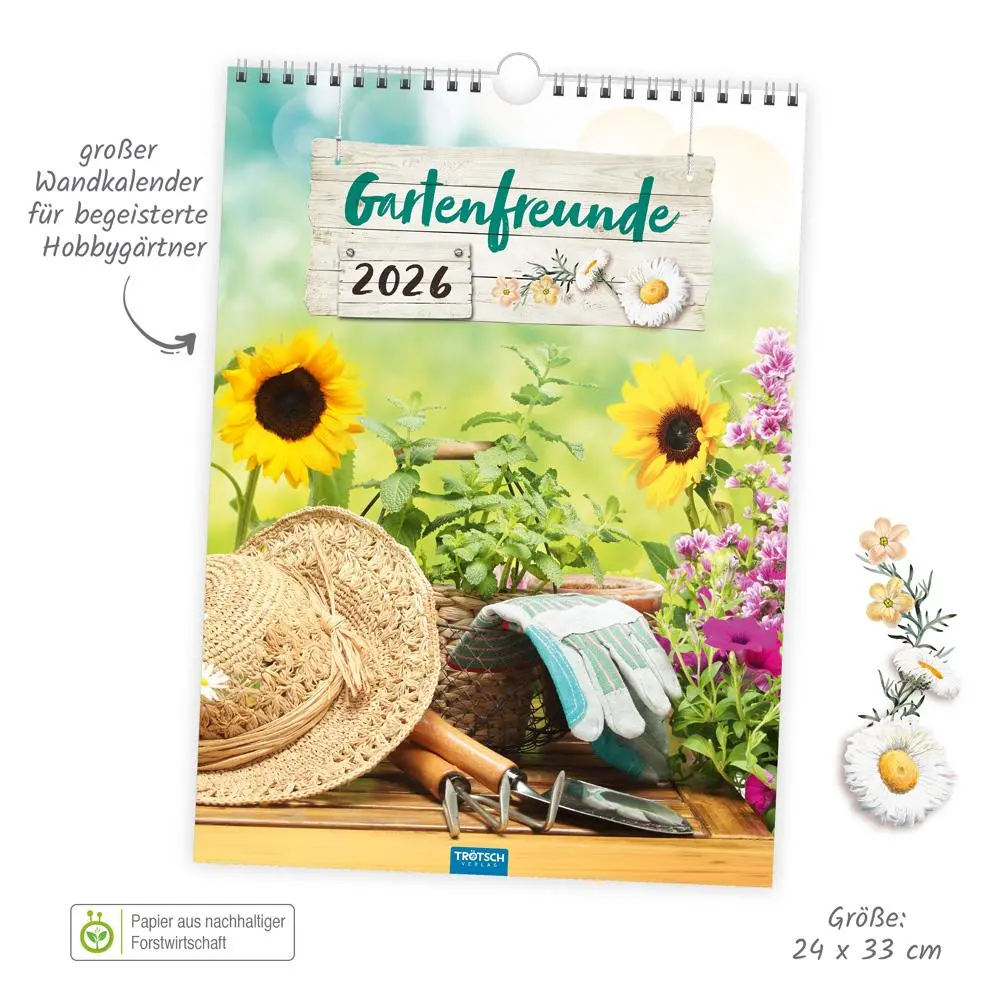 Bild: 9783988023896 | Trötsch Classickalender Gartenfreunde 2026 | Wandkalender | KG | 24 S.