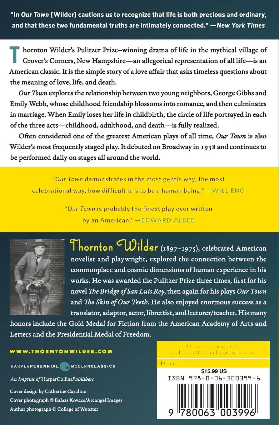 Rückseite: 9780063003996 | Our Town | A Play in Three Acts | Thornton Wilder | Taschenbuch | 2020