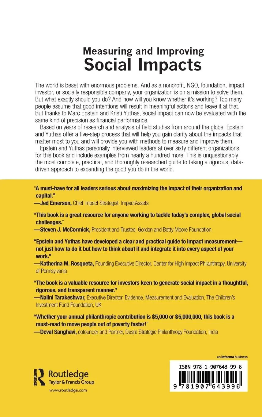 Rückseite: 9781907643996 | Measuring and Improving Social Impacts | Marc J. Epstein (u. a.)