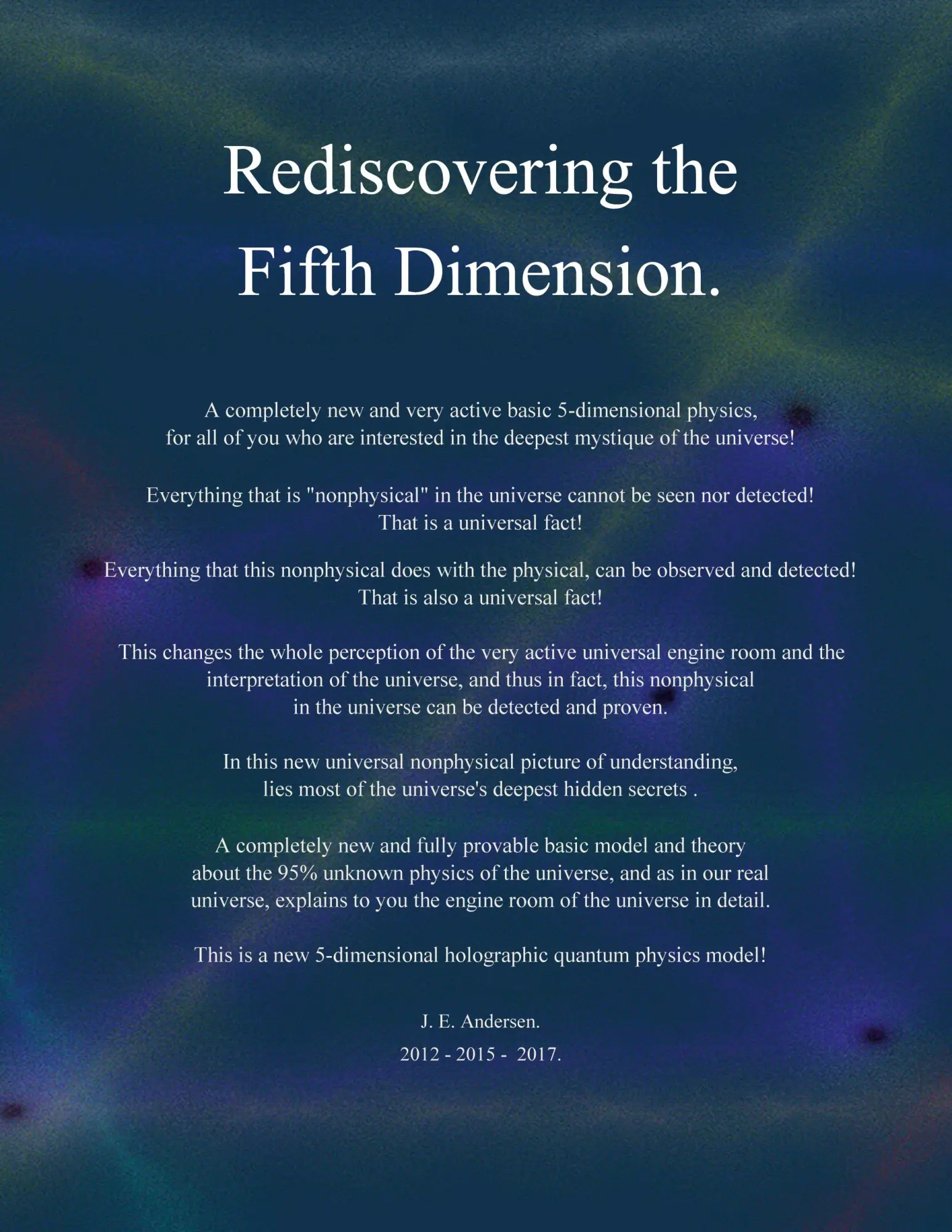 Cover: 9788743053996 | Rediscovering the Fifth dimension | Jan Edvin Andersen | Taschenbuch