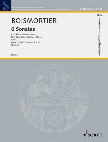 Cover: 9790001093996 | Sechs Sonaten | Sonates 1,3,4 op. 7 | Joseph Bodin de Boismortier