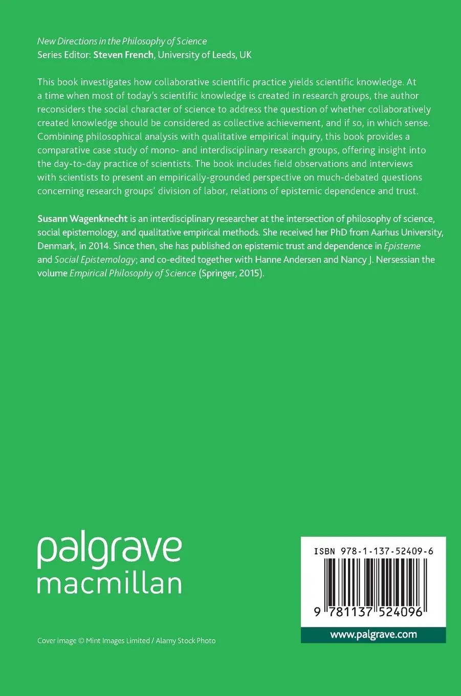 Rückseite: 9781137524096 | A Social Epistemology of Research Groups | Susann Wagenknecht | Buch