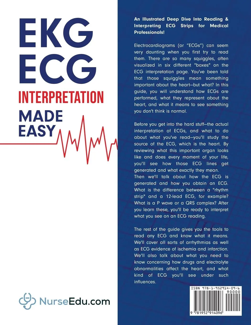 Rückseite: 9781952914096 | EKG ECG Interpretation Made Easy | Nedu | Taschenbuch | Englisch