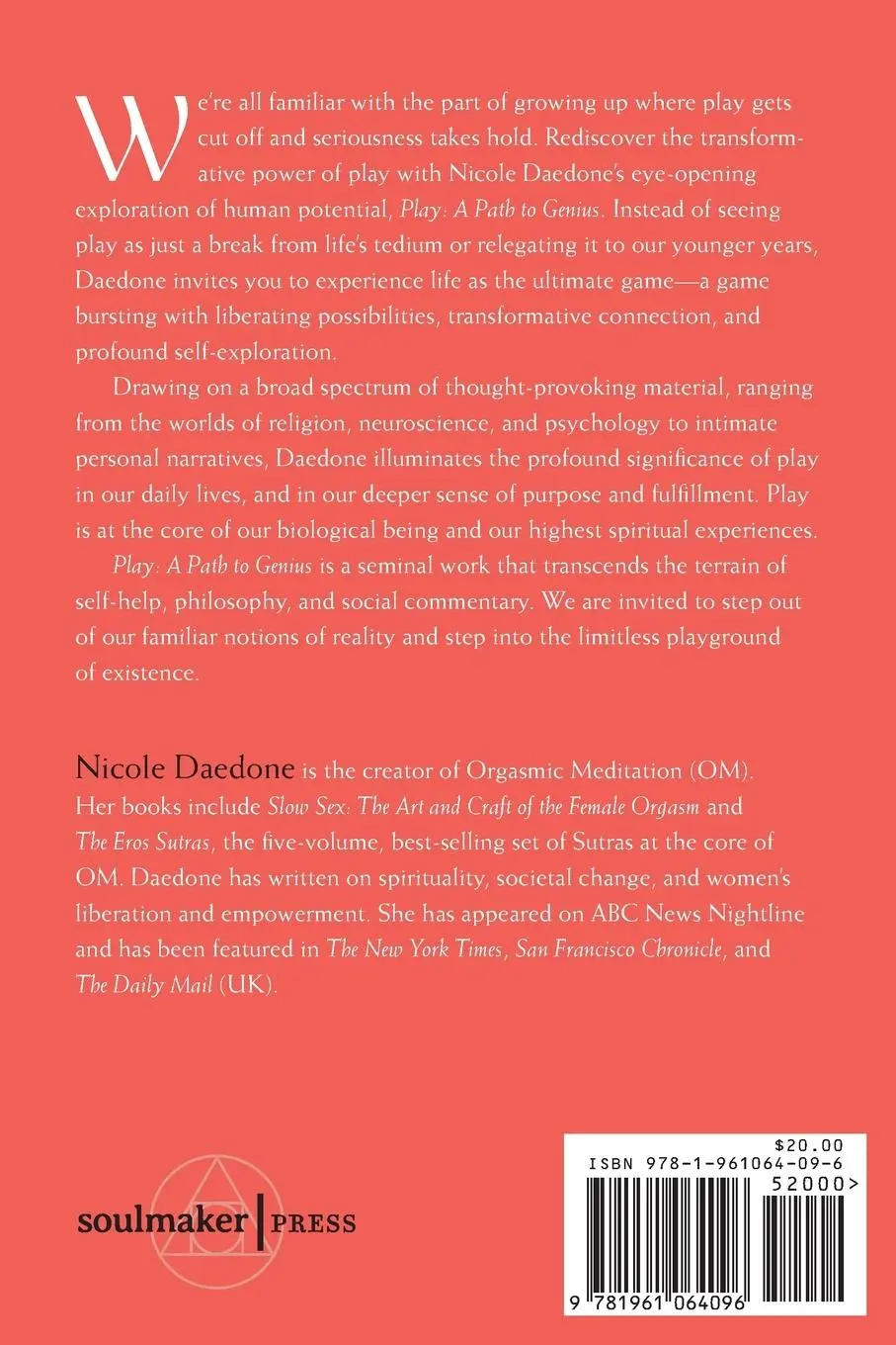 Rückseite: 9781961064096 | Play | A Path to Genius | Nicole Daedone | Taschenbuch | Englisch