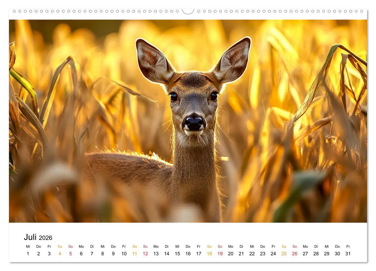Bild: 9783457334096 | Wilde Tierwelt im Wald (Wandkalender 2026 DIN A2 quer), CALVENDO...
