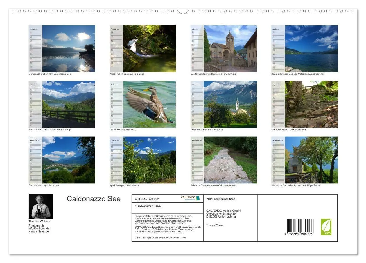 Bild: 9783569684096 | Caldonazzo See (hochwertiger Premium Wandkalender 2027 DIN A2...