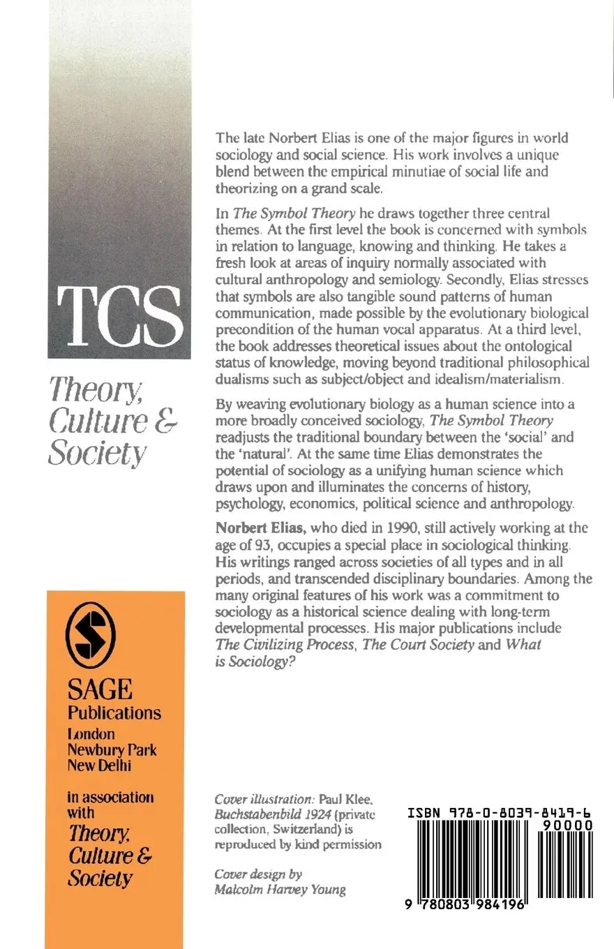 Rückseite: 9780803984196 | The Symbol Theory | Norbert Elias | Taschenbuch | Englisch | 1991