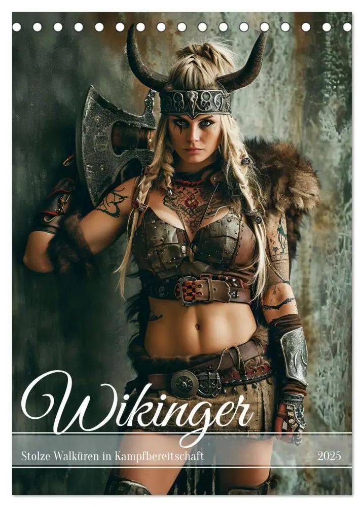 Cover: 9783383764196 | Wikinger - Stolze Walküren in Kampfbereitschaft (Tischkalender 2025...