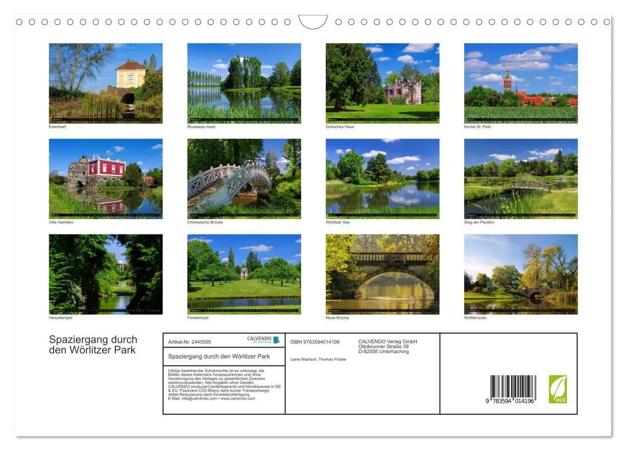 Bild: 9783594014196 | Spaziergang durch den Wörlitzer Park (Wandkalender 2027 DIN A3...