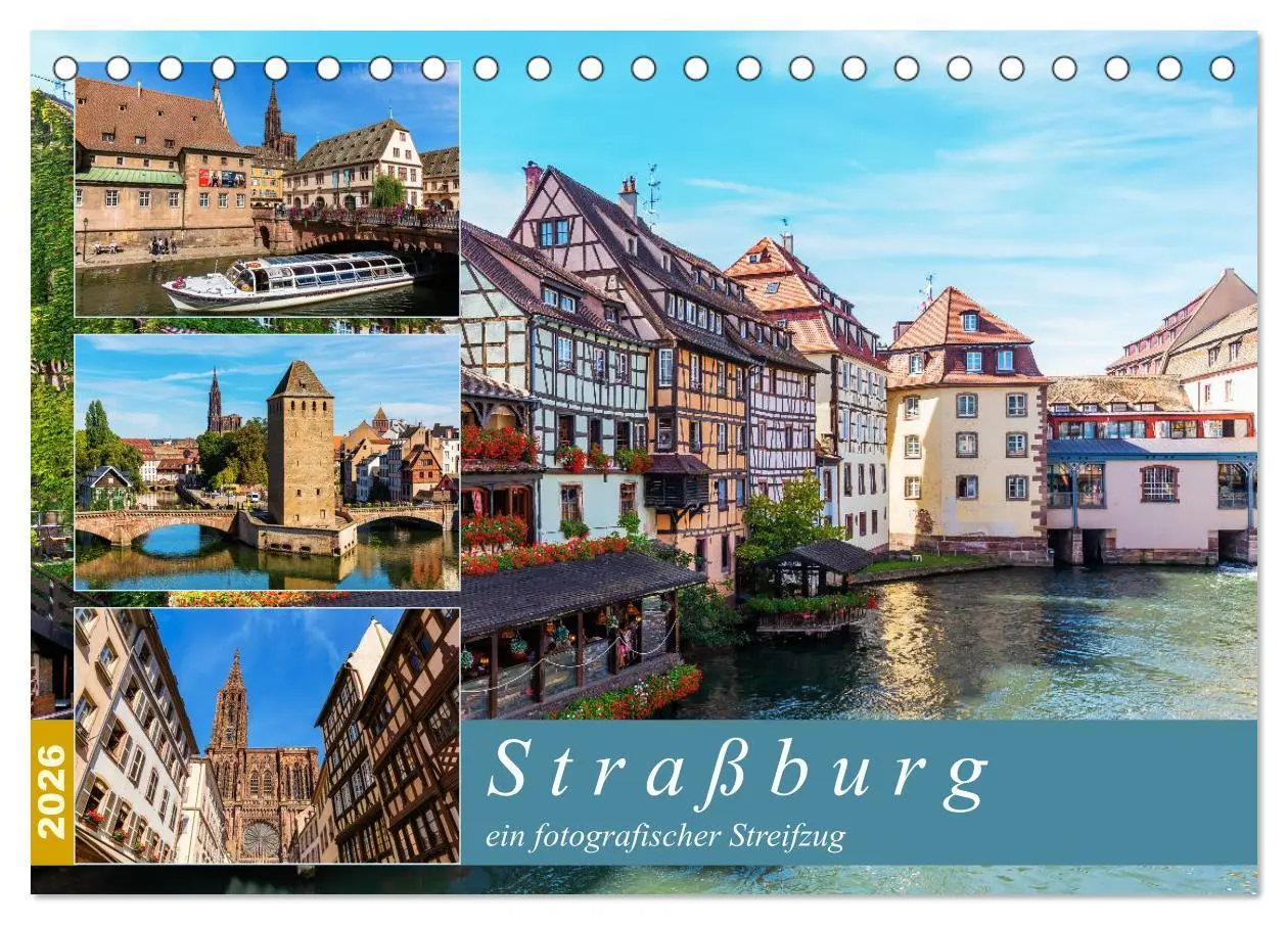 Cover: 9783457934296 | Straßburg - ein fotografischer Streifzug (Tischkalender 2026 DIN A5...