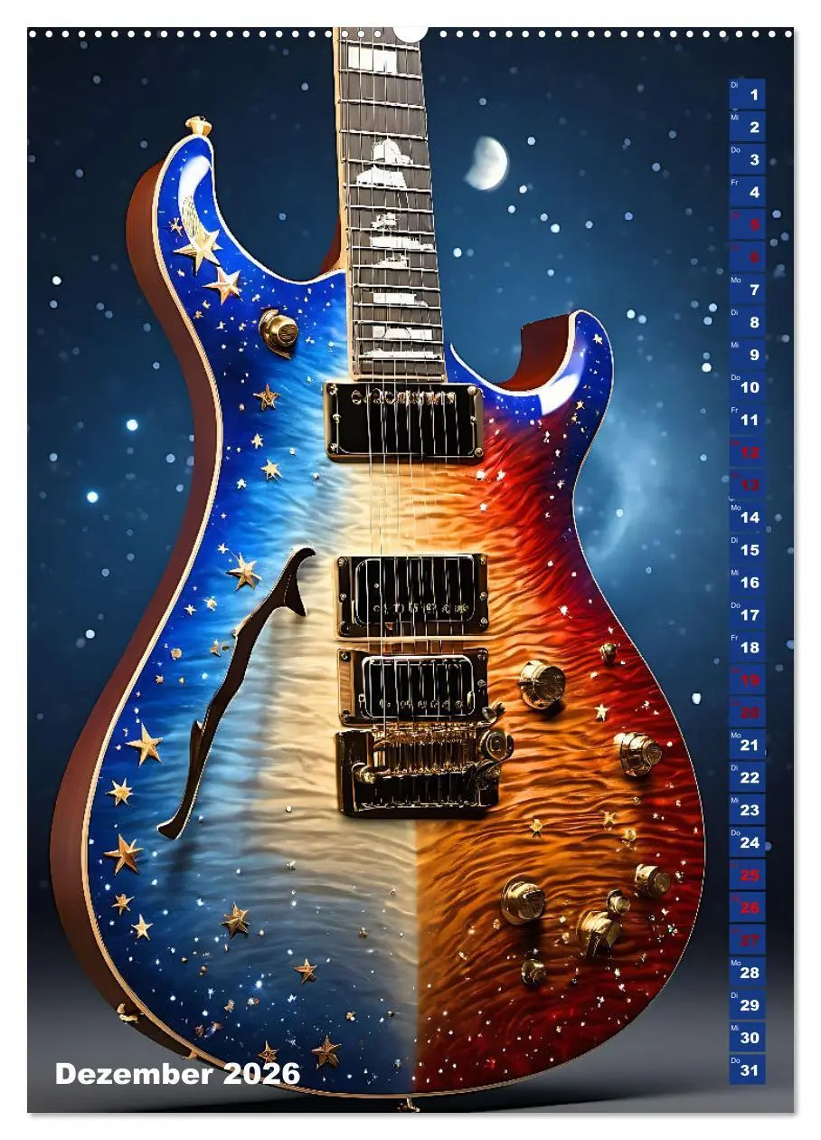 Bild: 9783516264296 | Traumhafte Gitarren (Wandkalender 2026 DIN A2 hoch), CALVENDO...