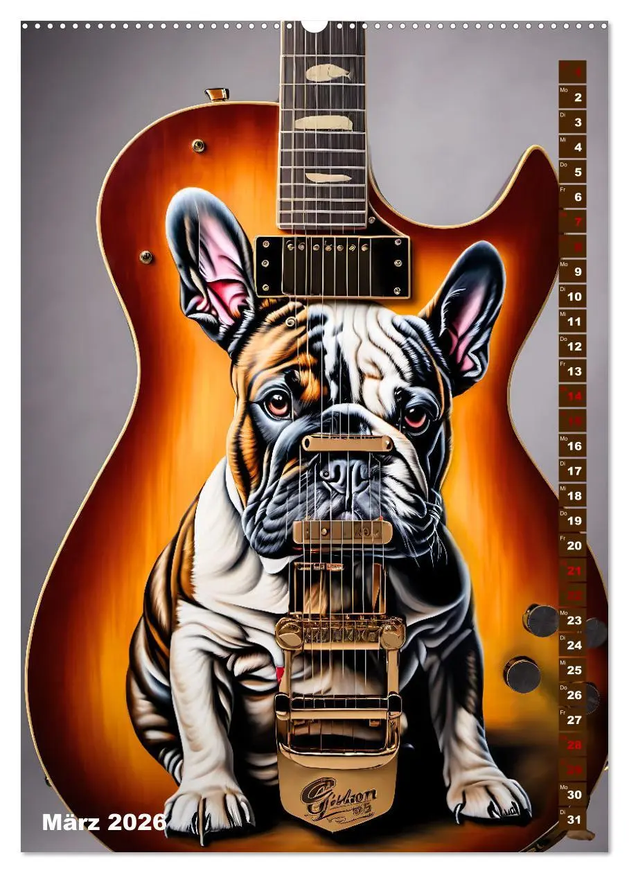 Bild: 9783516264296 | Traumhafte Gitarren (Wandkalender 2026 DIN A2 hoch), CALVENDO...