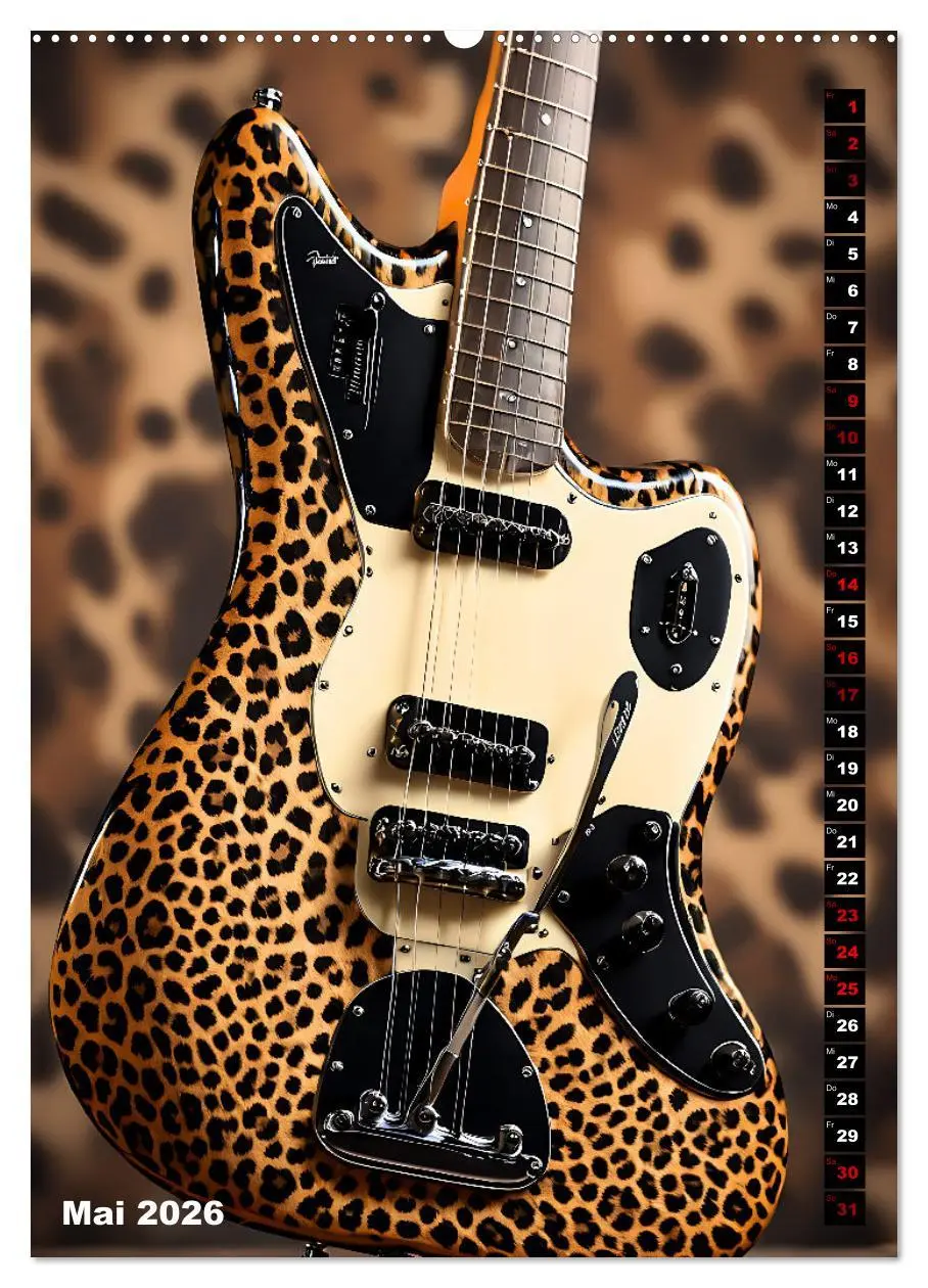 Bild: 9783516264296 | Traumhafte Gitarren (Wandkalender 2026 DIN A2 hoch), CALVENDO...