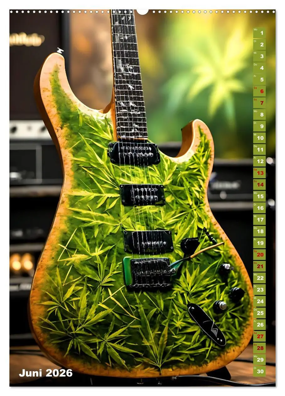 Bild: 9783516264296 | Traumhafte Gitarren (Wandkalender 2026 DIN A2 hoch), CALVENDO...