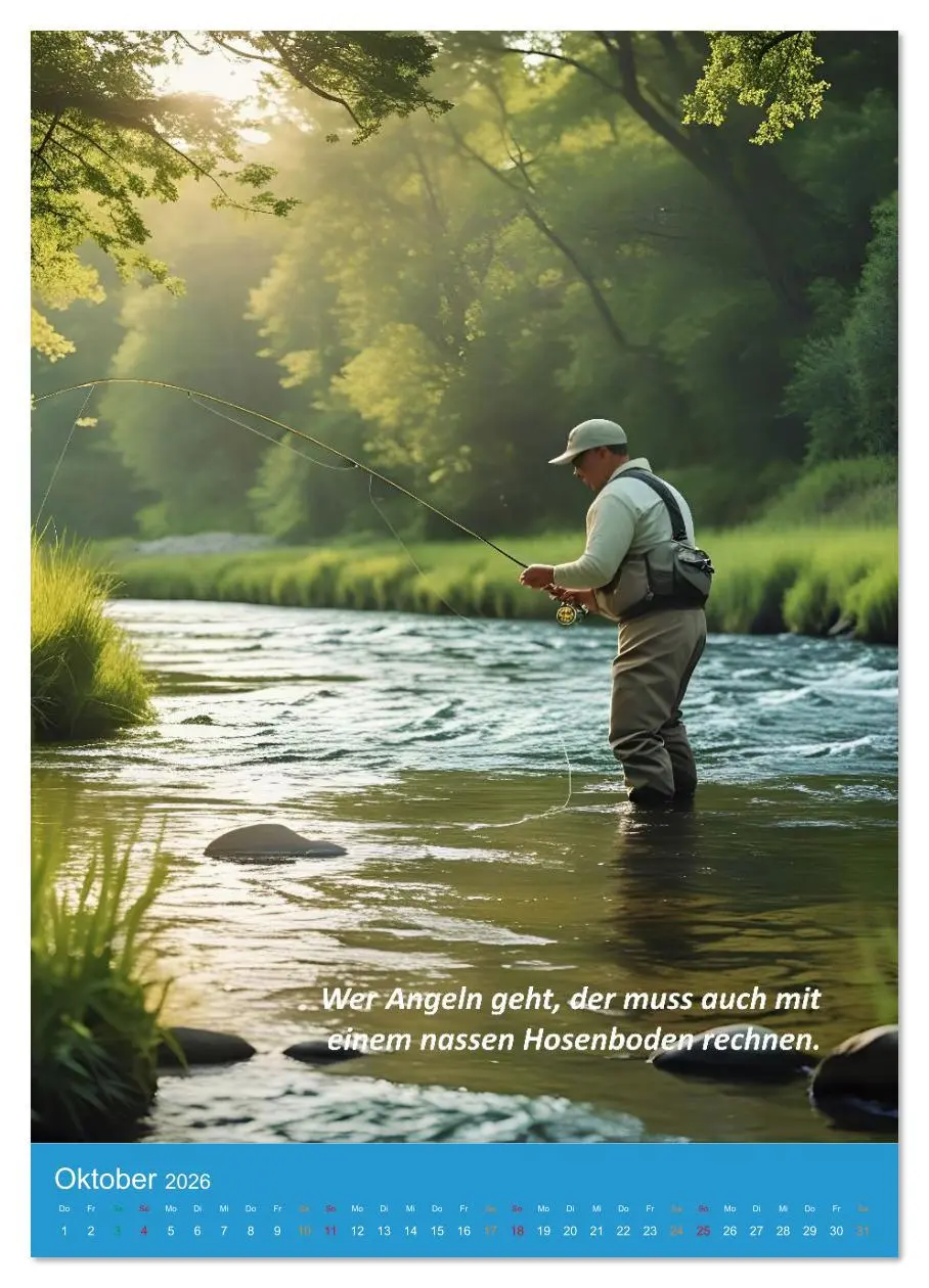 Bild: 9783516644296 | Fliegenfischen am Fluss (hochwertiger Premium Wandkalender 2026 DIN...