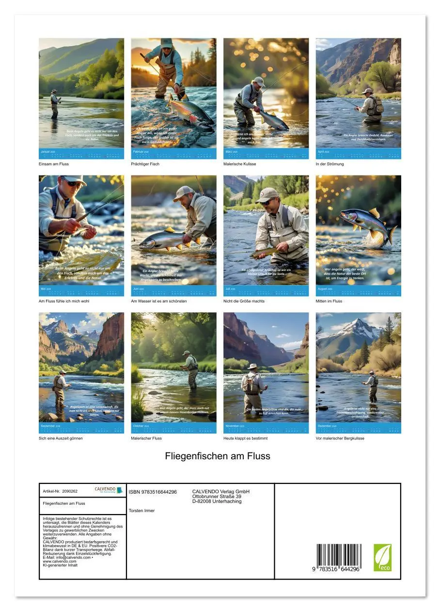 Bild: 9783516644296 | Fliegenfischen am Fluss (hochwertiger Premium Wandkalender 2026 DIN...
