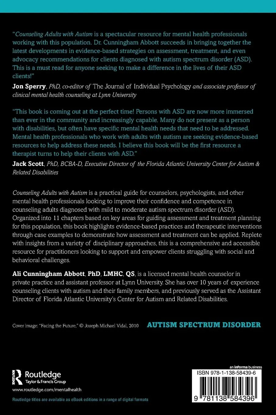 Rückseite: 9781138584396 | Counseling Adults with Autism | A Comprehensive Toolkit | Abbott