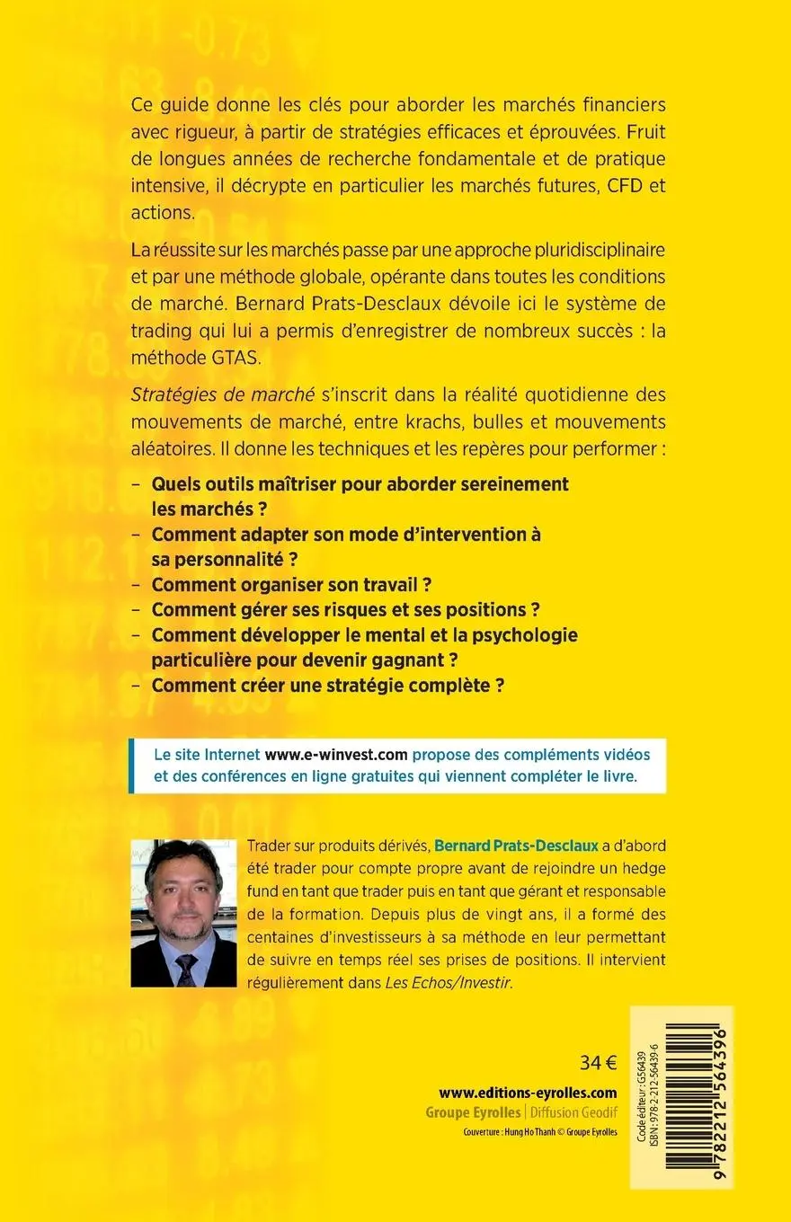 Rückseite: 9782212564396 | Stratégies de marchés: Futures, CFD, Actions | Bernard Prats-Desclaux