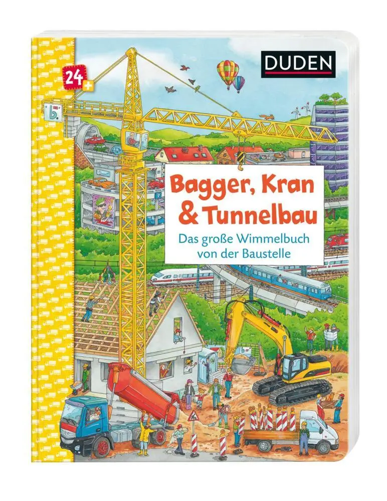 Bild: 9783737334396 | Duden 24+: Bagger, Kran und Tunnelbau. Das große Wimmelbuch von der...