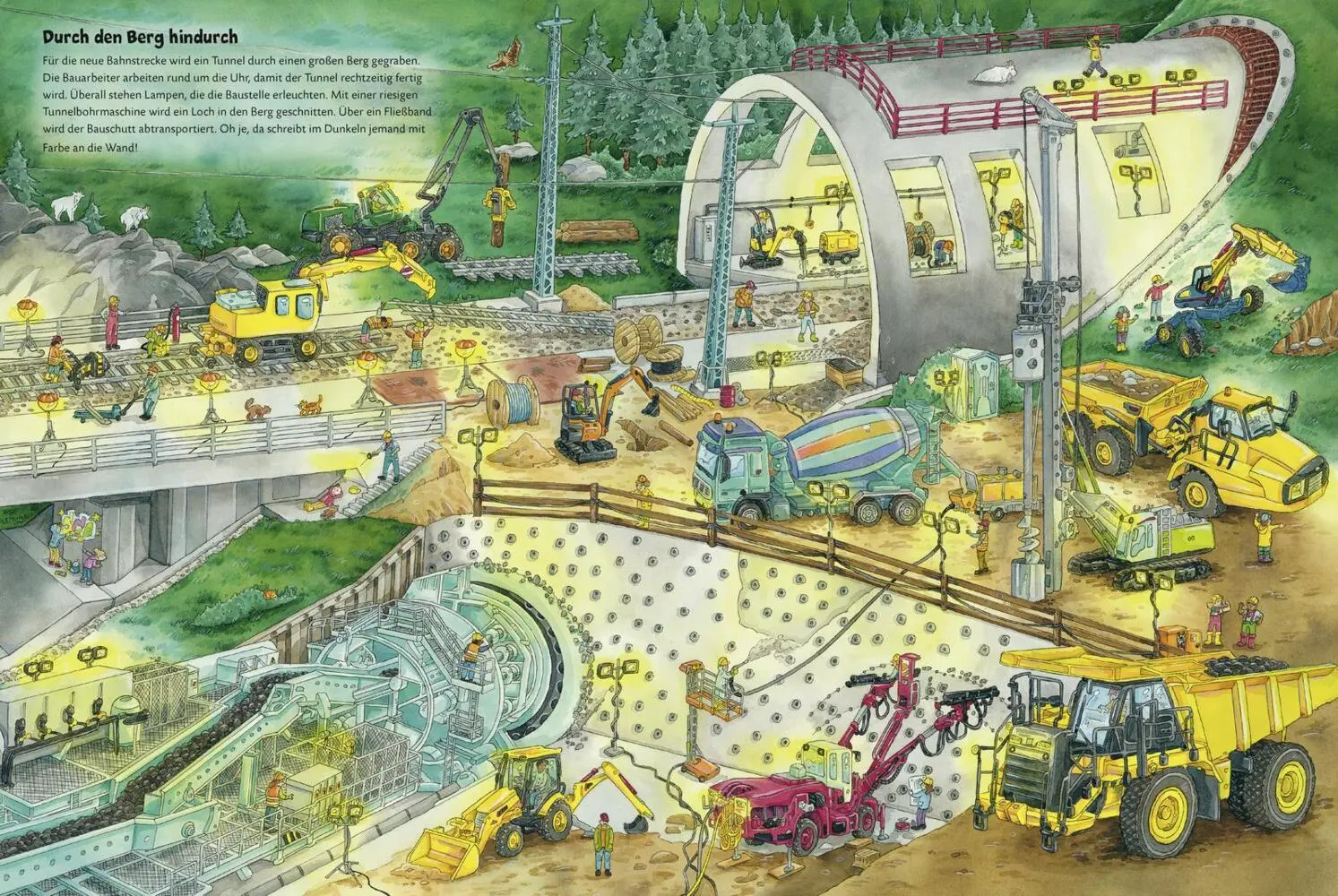 Bild: 9783737334396 | Duden 24+: Bagger, Kran und Tunnelbau. Das große Wimmelbuch von der...