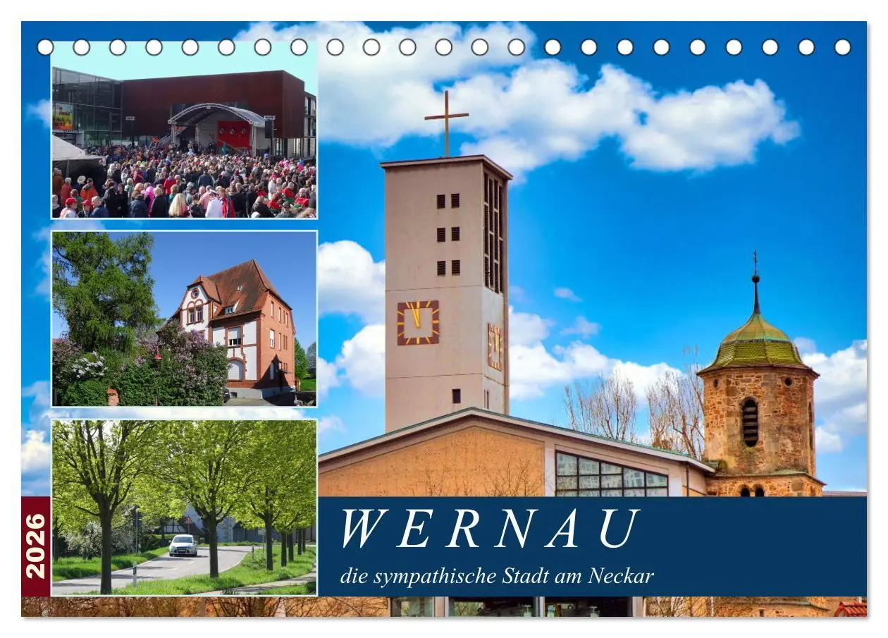 Cover: 9783457604496 | Wernau, die sympathische Stadt am Neckar (Tischkalender 2026 DIN A5...