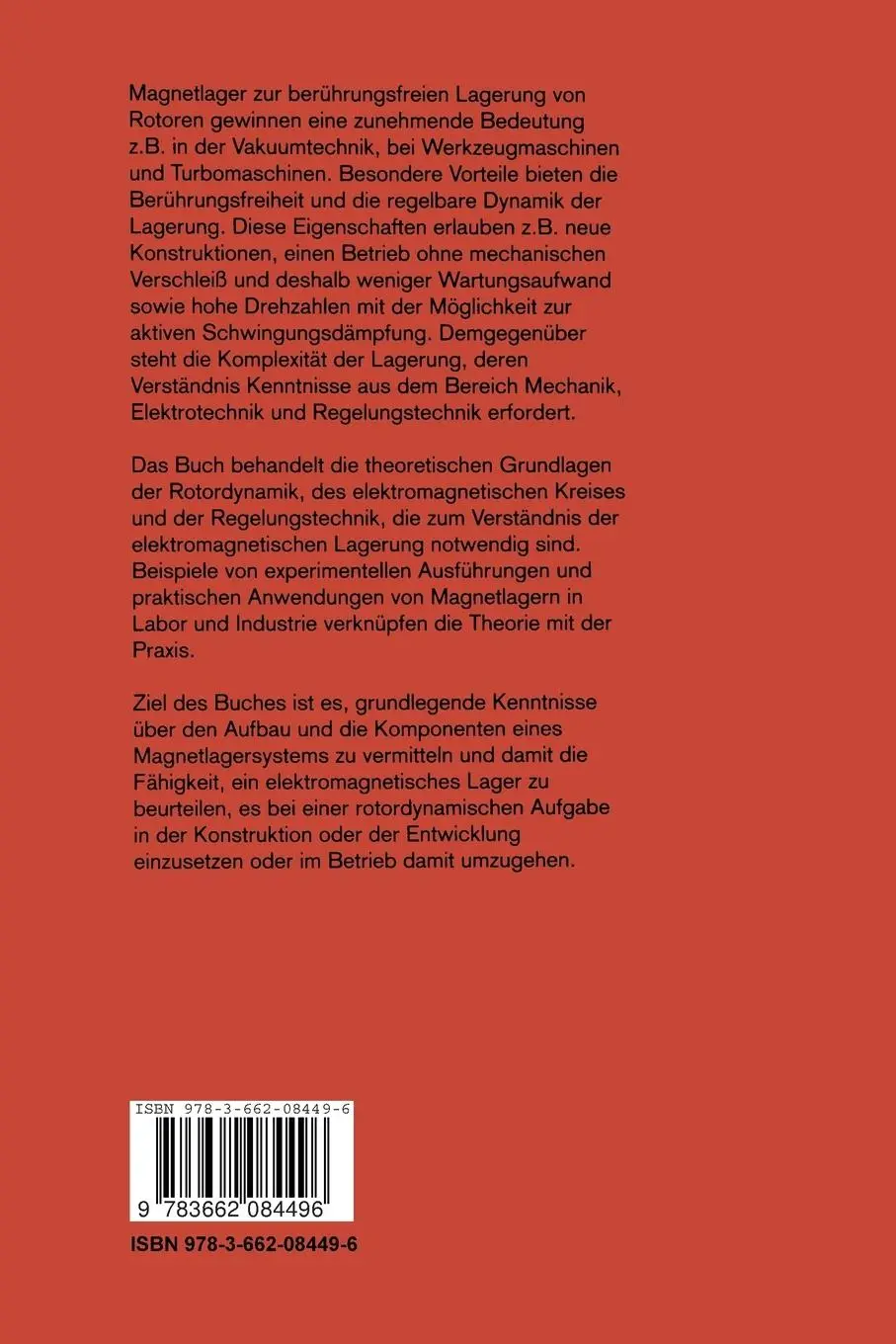 Rückseite: 9783662084496 | Magnetlager | Gerhard Schweitzer (u. a.) | Taschenbuch | ix | Deutsch