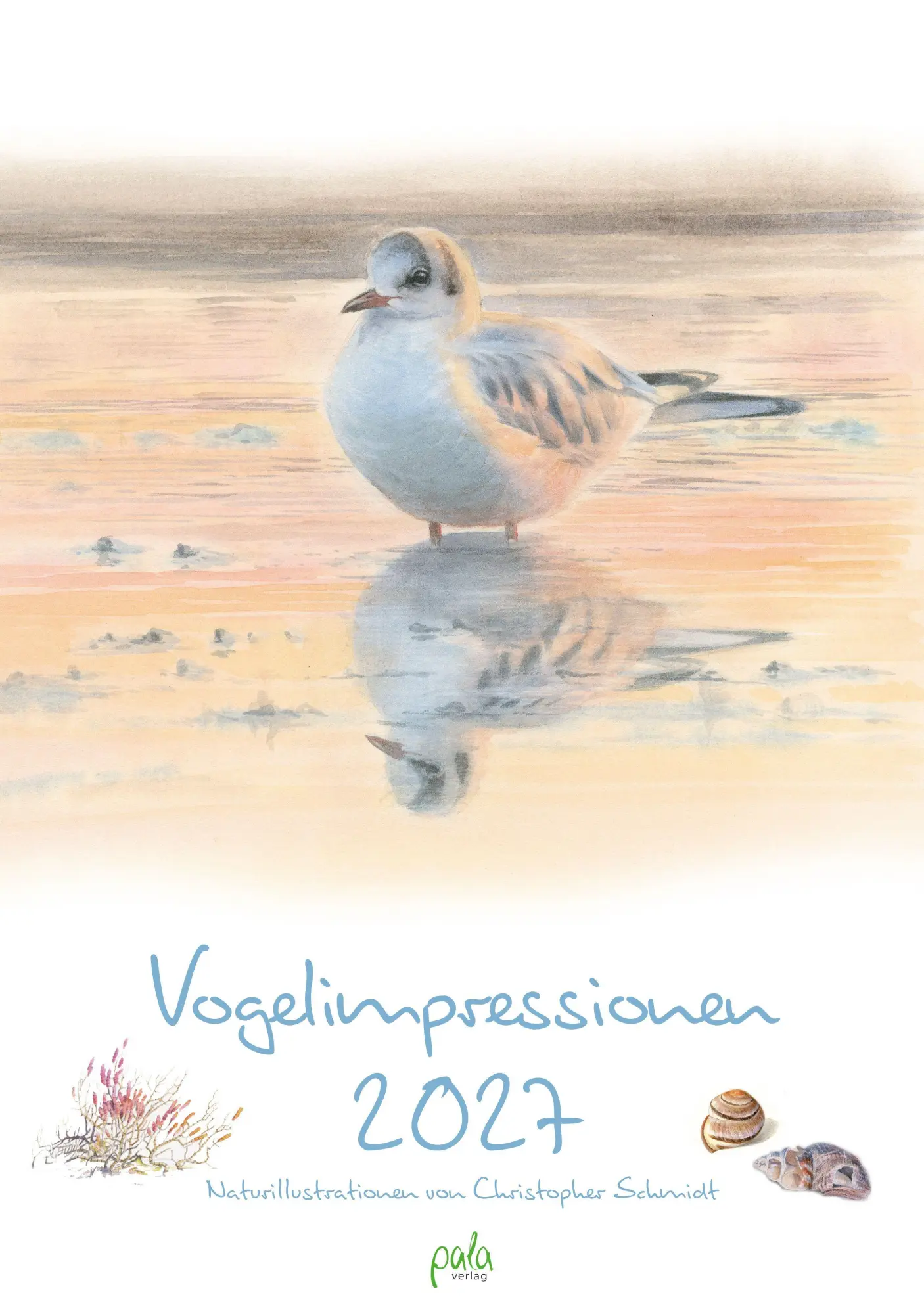 Cover: 9783895664496 | Vogelimpressionen 2027 | Naturillustrationen von Christopher Schmidt
