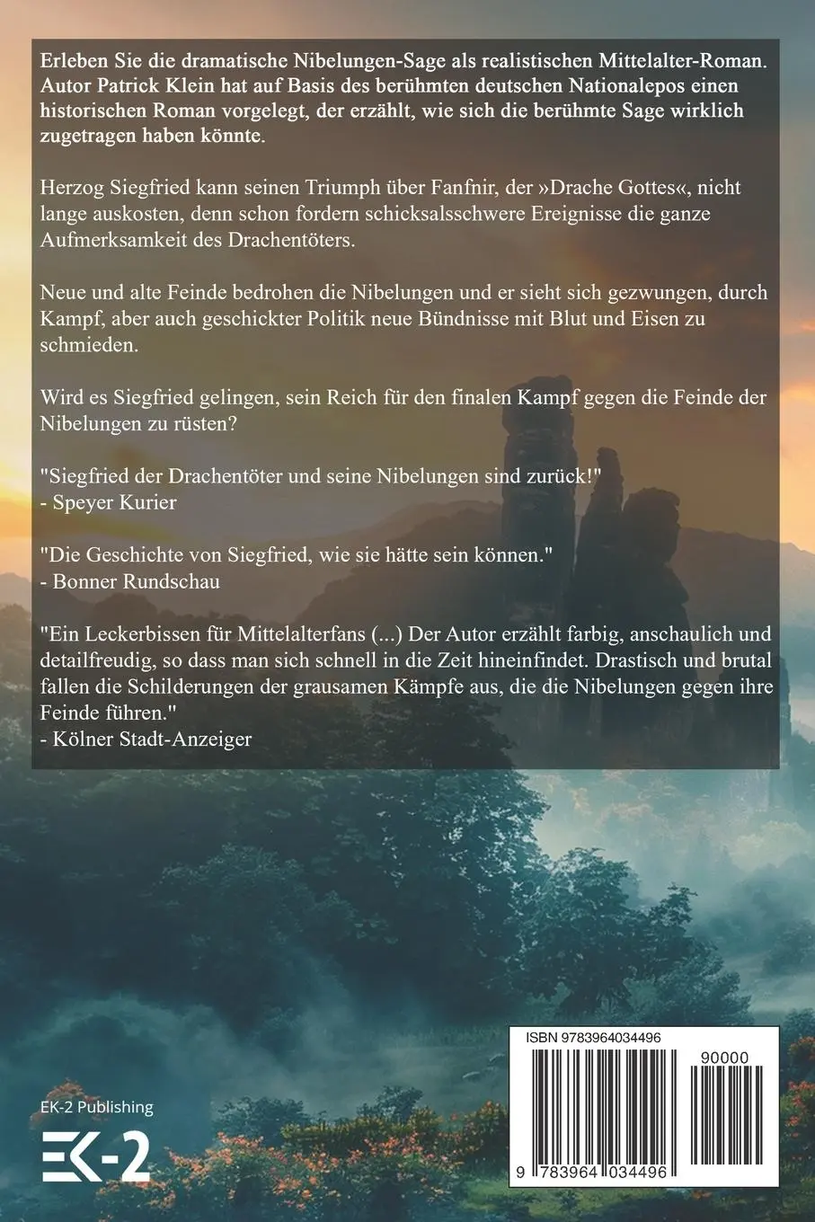 Rückseite: 9783964034496 | Nibelungenblut Band 2: Siegfried-Saga | Patrick Klein | Taschenbuch