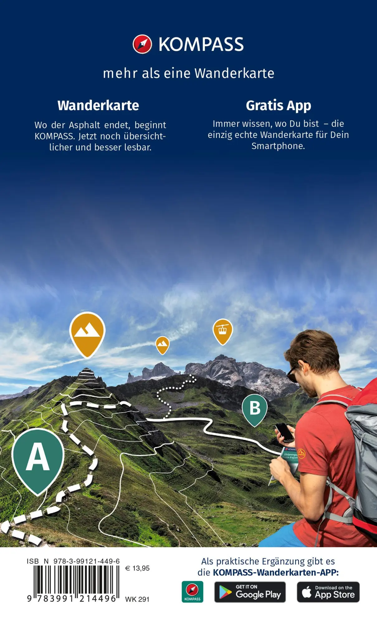 Rückseite: 9783991214496 | KOMPASS Wanderkarten-Set 291 Salzburg und Umgebung (2 Karten) 1:50.000