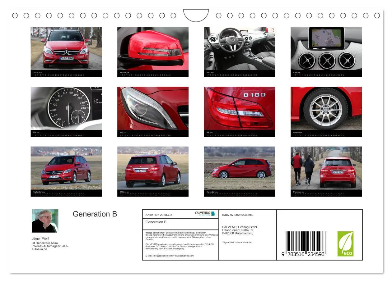 Bild: 9783516234596 | Generation B (Wandkalender 2026 DIN A4 quer), CALVENDO Monatskalender
