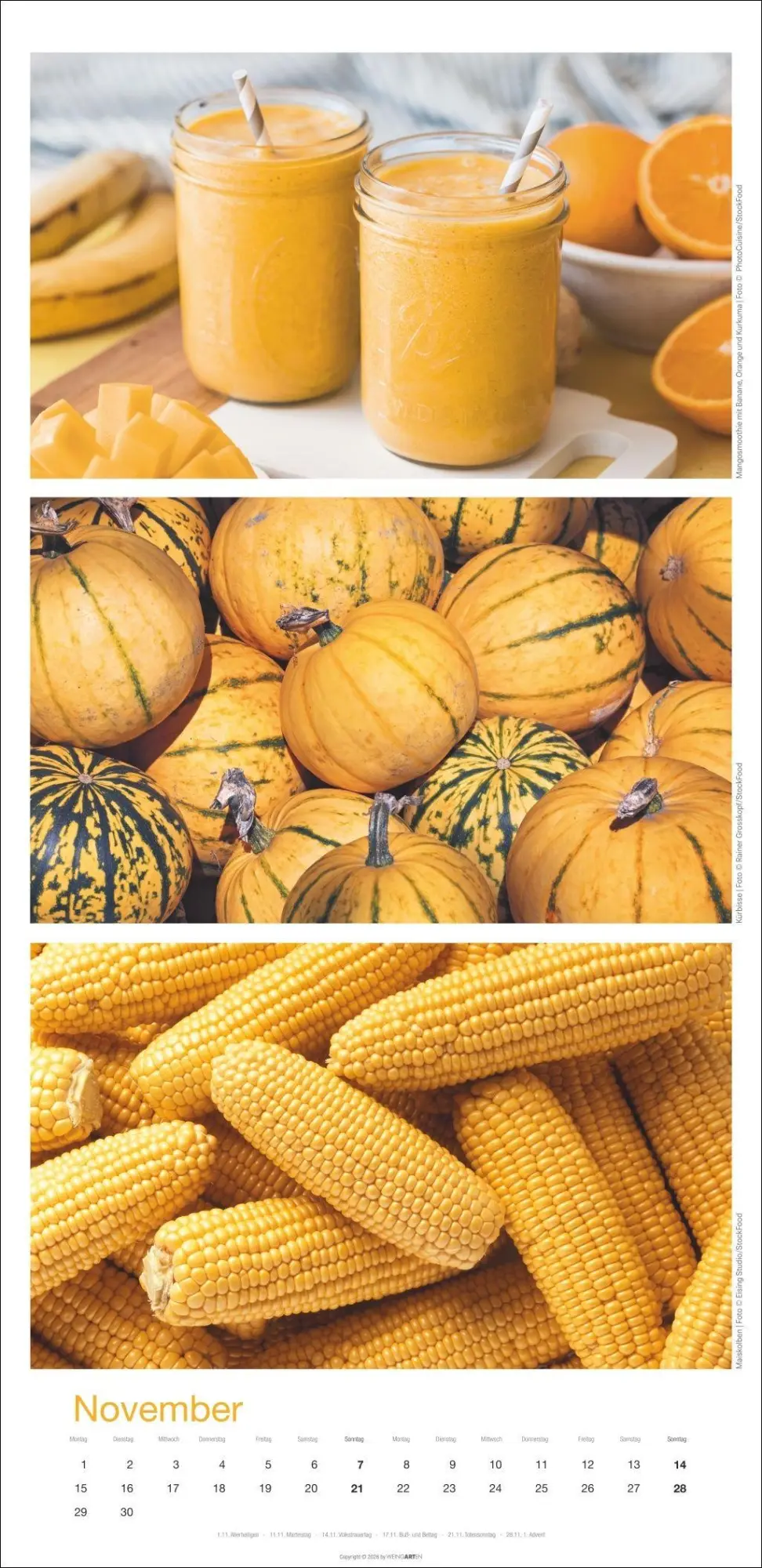Bild: 9783839904596 | Colours of Food Kalender 2027 | Kalender | Spiralbindung | 14 S.