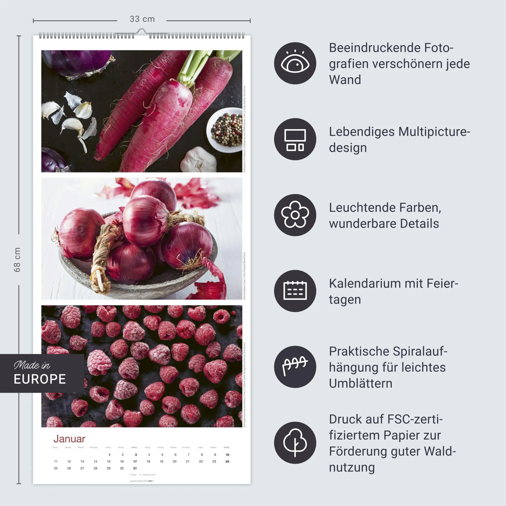 Bild: 9783839904596 | Colours of Food Kalender 2027 | Kalender | Spiralbindung | 14 S.
