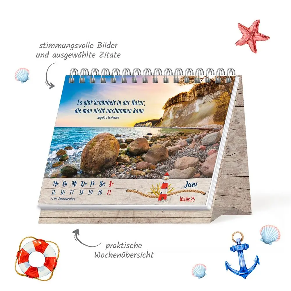 Bild: 9783988024596 | Trötsch Aufstellwochenkalender Maritime Momente 2026 | KG | Kalender