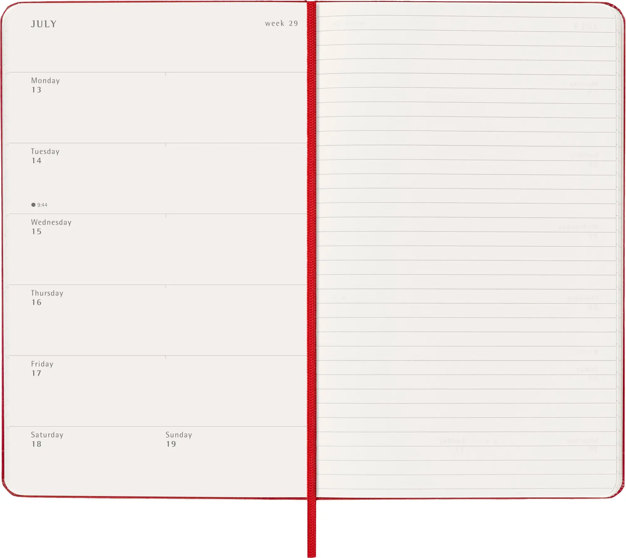 Bild: 8056999274696 | Moleskine 12 Monate Wochen Notizkalender 2026, Large/A5, 1 Wo = 1...