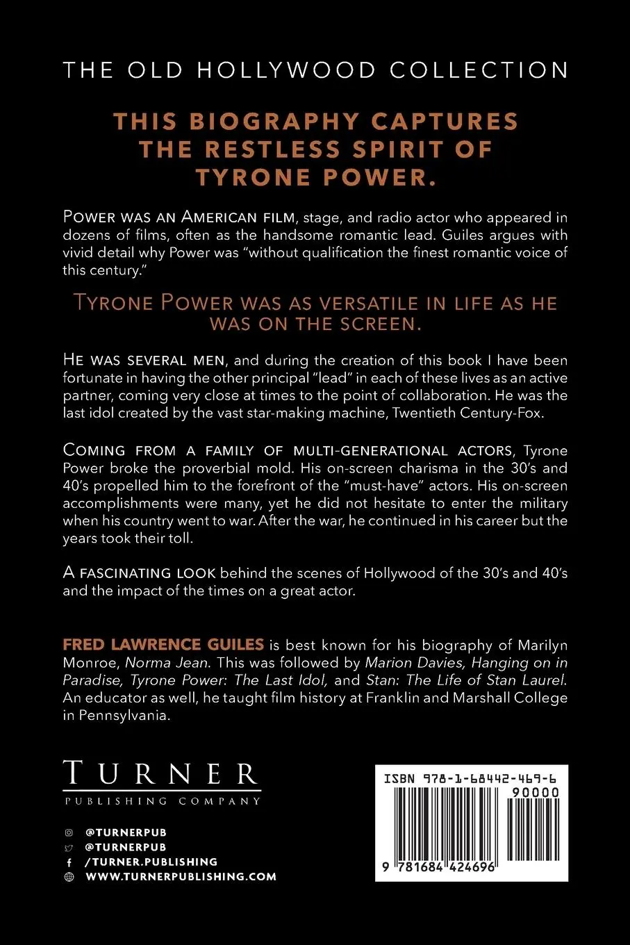 Rückseite: 9781684424696 | Tyrone Power | The Last Idol | Fred Lawrence Guiles | Taschenbuch