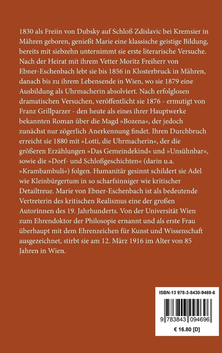 Rückseite: 9783843094696 | Fünfhundert Aphorismen | Marie Von Ebner-Eschenbach | Buch | 72 S.