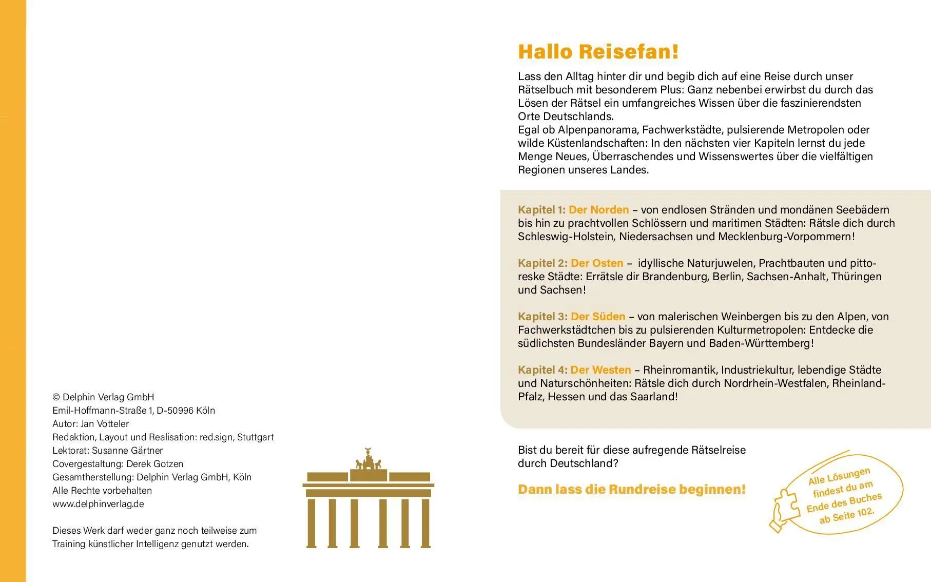 Bild: 9783961284696 | Reise durch Deutschland I Wissen in Rätseln | Jan Votteler | Buch