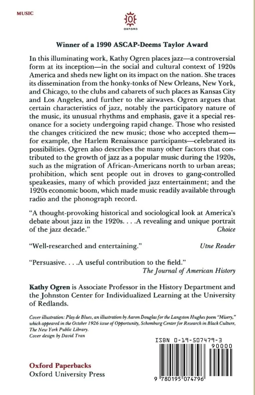Rückseite: 9780195074796 | The Jazz Revolution | Twenties America &amp; the Meaning of Jazz | Ogren