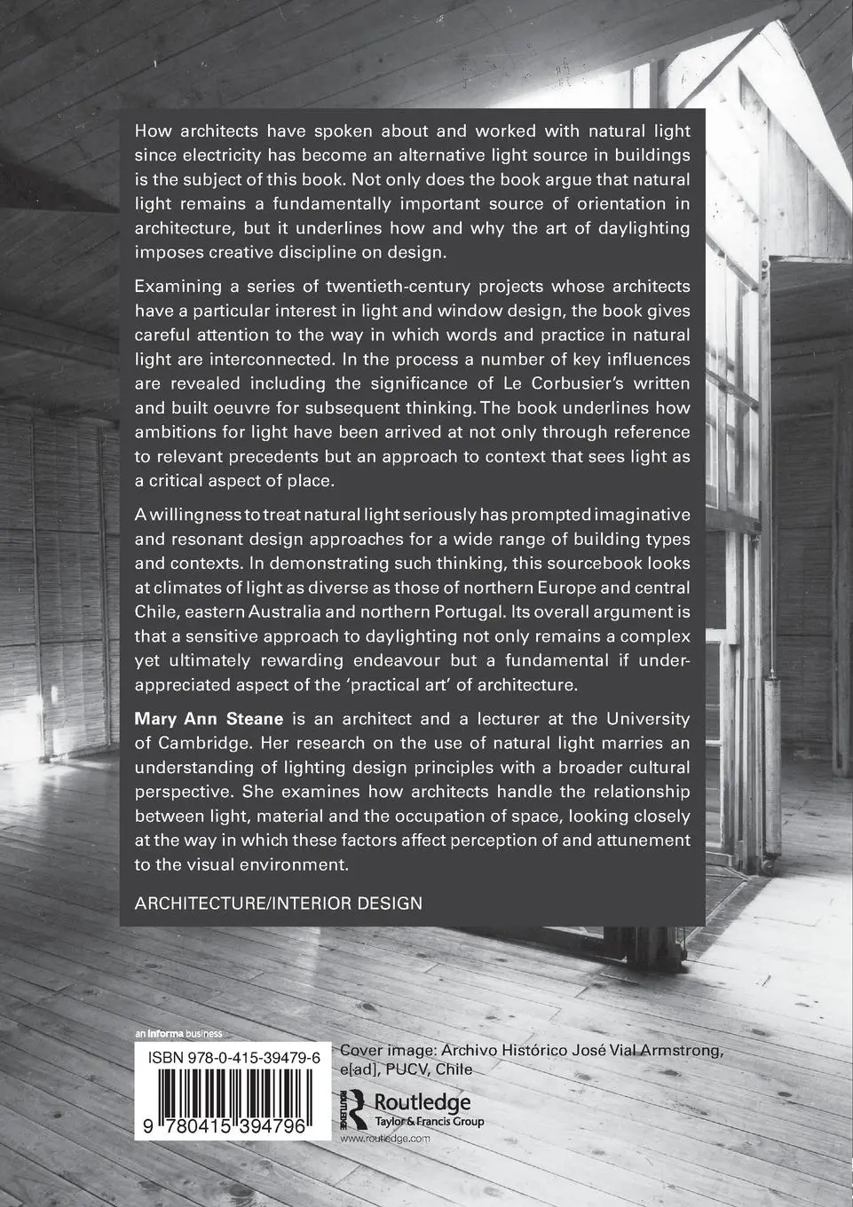 Rückseite: 9780415394796 | The Architecture of Light | Mary Ann Steane | Taschenbuch | Englisch
