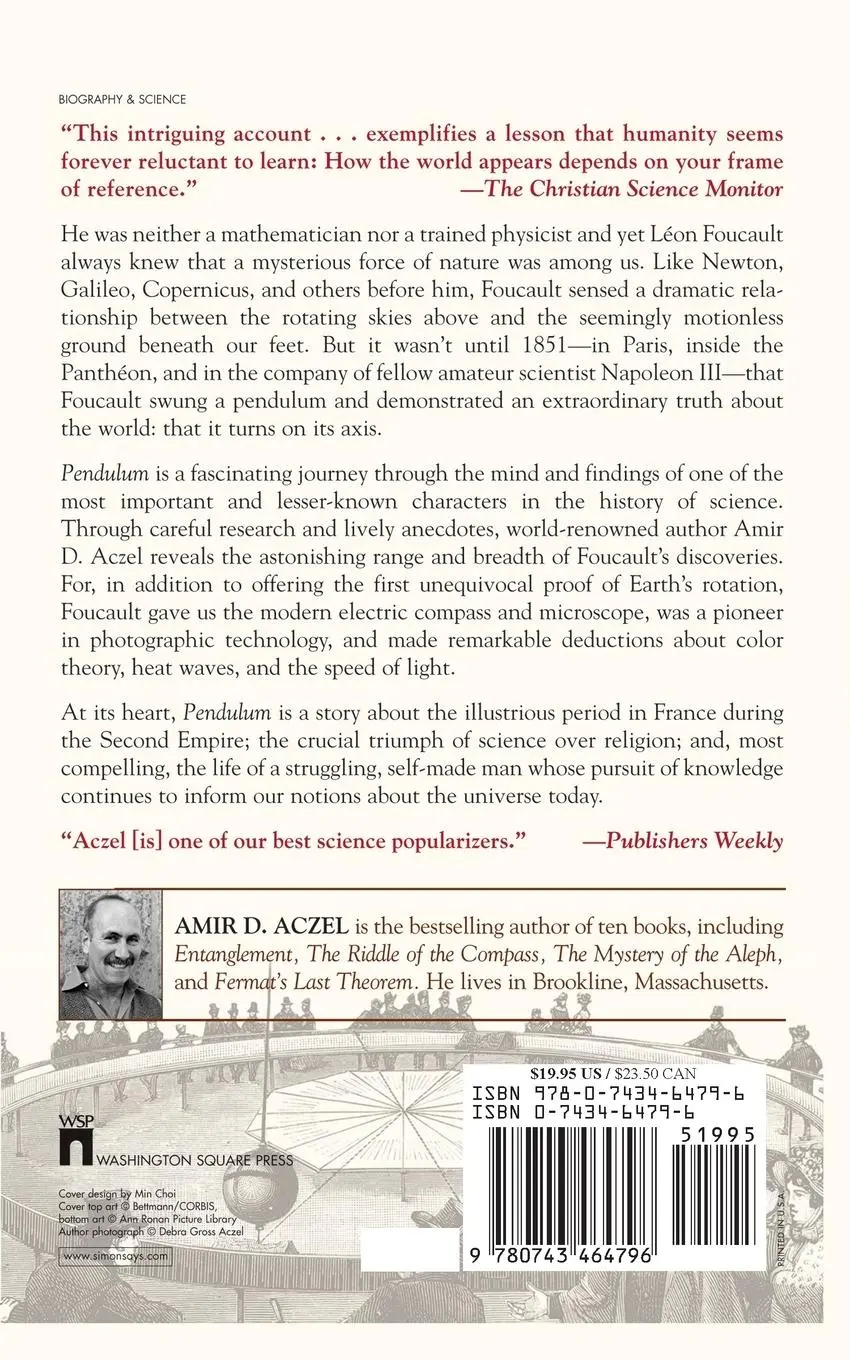 Rückseite: 9780743464796 | Pendulum | Leon Foucault and the Triumph of Science | Amir D. Aczel