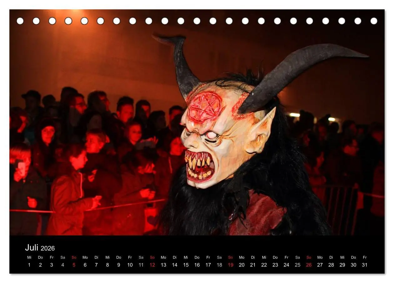 Bild: 9783516074796 | Perchten 2026 (Tischkalender 2026 DIN A5 quer), CALVENDO...